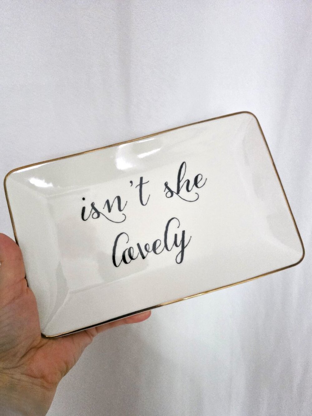 Indigo Isn't She Lovely trinket dish